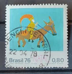 C 959 Selo Natal Papai Noel Religiao 1976 Circulado 4