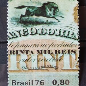 C 963 Selo Banco do Brasil Economia 1976 1