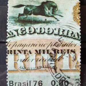 C 963 Selo Banco do Brasil Economia 1976 Circulado 1