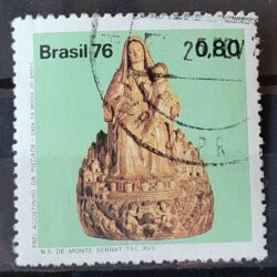 C 964 Selo Evolucao da Escultura N S Mont Serrat 1976 Circulado 1