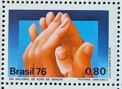 C 968 Selo Dia de Acao de Gracas Mao 1976