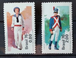 C 969 Selo Marinha do Brasil Militar Marinheiro Fuzileiro 1976 Serie Completa