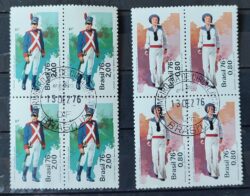 C 969 Selo Marinha do Brasil Militar Marinheiro Fuzileiro 1976 Serie Completa Quadra CPD BSB