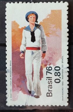 C 970 Selo Marinha do Brasil Militar Marinheiro 1976 1