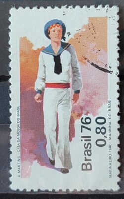 C 970 Selo Marinha do Brasil Militar Marinheiro 1976 Circulado 1