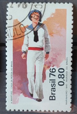 C 970 Selo Marinha do Brasil Militar Marinheiro 1976 Circulado 4