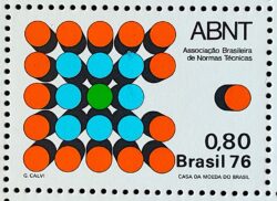 C 971 Selo Associacao Brasileira de Normas Tecnicas ABNT Educacao 1976
