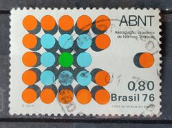 C 971 Selo Associacao Brasileira de Normas Tecnicas ABNT Educacao 1976 Circulado 1