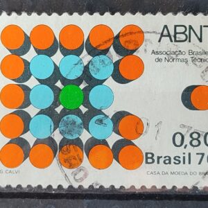 C 971 Selo Associacao Brasileira de Normas Tecnicas ABNT Educacao 1976 Circulado 1