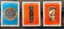 C 972 Selo Arte e Cultura Negra Africana Roda Viva 1977 Serie Completa