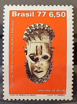 C 974 Selo Arte e Cultura Negra Africana Bascara Benin 1977