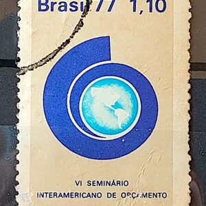 C 976 Selo Seminario Interamericano de Orcamento Economia Mapa 1977 Circulado 1