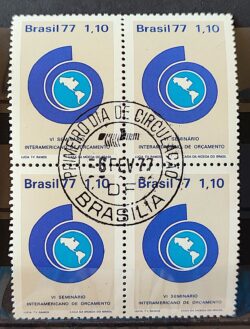 C 976 Selo Seminario Interamericano de Orcamento Economia Mapa 1977 Quadra CPD BSB