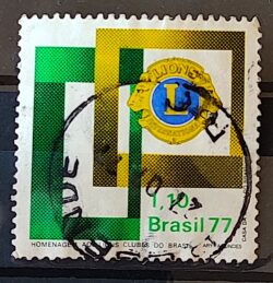 C 978 Selo Lions Clubes do Brasil Sociedade 1977 Circulado 1