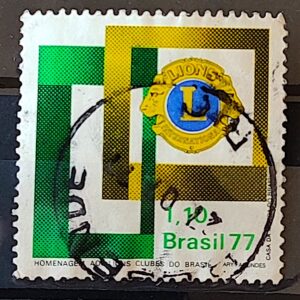 C 978 Selo Lions Clubes do Brasil Sociedade 1977 Circulado 1