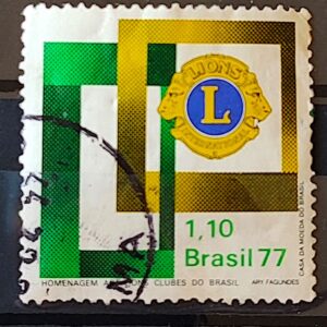 C 978 Selo Lions Clubes do Brasil Sociedade 1977 Circulado 2