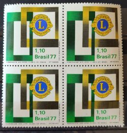 C 978 Selo Lions Clubes do Brasil Sociedade 1977 Quadra