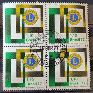 C 978 Selo Lions Clubes do Brasil Sociedade 1977 Quadra CPD BSB