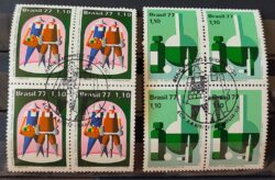 C 982 Selo Amparo e Seguranca Saude 1977 Serie Completa Quadra CBC BSB