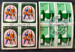 C 982 Selo Amparo e Seguranca Saude 1977 Serie Completa Quadra CPD BSB