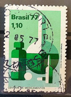 C 983 Selo Amparo e Seguranca Saude Central de Medicamento 1977 Circulado 1