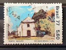 C 986 Selo Centenario da Filiacao do Brasil UPU Servicos Postais Porto Seguro 1977 Circulado 1