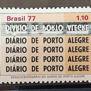 C 988 Selo Sesquicentenario Diario de Porto Alegre Jornal Jornalismo 1977