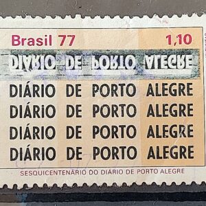 C 988 Selo Sesquicentenario Diario de Porto Alegre Jornal Jornalismo 1977 Circulado 1