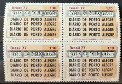 C 988 Selo Sesquicentenario Diario de Porto Alegre Jornal Jornalismo 1977 Quadra