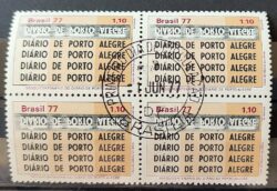 C 988 Selo Sesquicentenario Diario de Porto Alegre Jornal Jornalismo 1977 Quadra CPD BSB