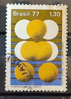 C 990 Selo Banco Nacional do Desenvolvmento Economico Economia 1977 Circulado 1