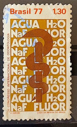 C 995 Selo Congresso de Odontologia Saude 1977 Circulado 2