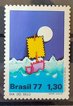 C 997 Selo Dia do Selo Servicos Postais Navio 1977
