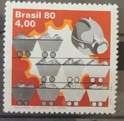 C 1135 Selo Industria de Carvao de Pedra Trem Vagao Energia 1980