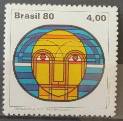 C 1140 Selo Televisao Brasileira Comunicacao 1980
