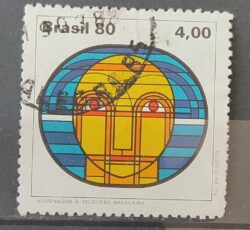 C 1140 Selo Televisao Brasileira Comunicacao 1980 Circulado 1