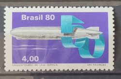 C 1145 Selo Cinquentenario Graf Zeppelin Aviacao Balao 1980