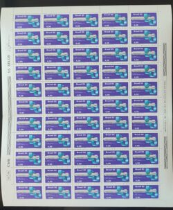 C 1145 Selo Cinquentenario Graf Zeppelin Aviacao Balao 1980 Folha