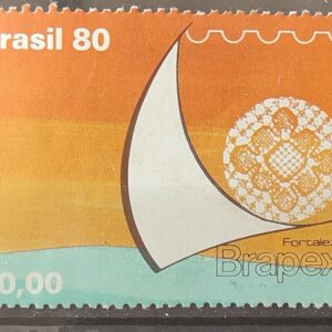 C 1147 Selo Brapex IV Jangada Servico Postal Filatelia 1980 Circulado 1
