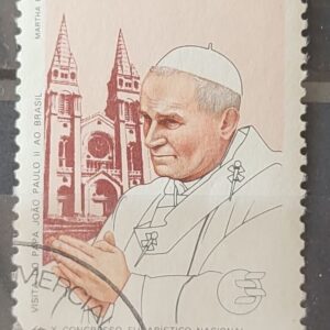 C 1148 Selo Papa Joao Paulo II Religiao Igreja 1980 Circulado 1