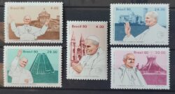 C 1148 Selo Papa Joao Paulo II Religiao Igreja 1980 Serie Completa