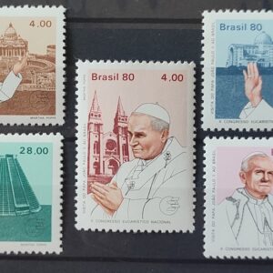 C 1148 Selo Papa Joao Paulo II Religiao Igreja 1980 Serie Completa