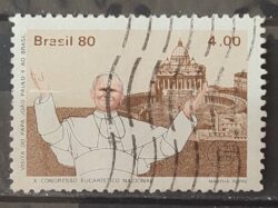 C 1149 Selo Papa Joao Paulo II Religiao Igreja 1980 Circulado 1