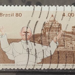 C 1149 Selo Papa Joao Paulo II Religiao Igreja 1980 Circulado 1