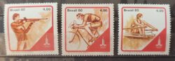 C 1153 Selo Olimpiadas de Moscou URSS Tiro ao Alvo Ciclismo Canoagem 1980 Serie Completa 2