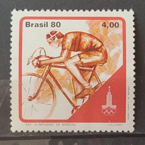 C 1154 Selo Olimpiadas de Moscou URSS Ciclismo Bicicleta 1980