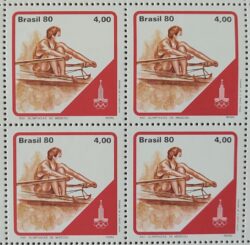 C 1155 Selo Olimpiadas de Moscou URSS Remo 1980 Quadra