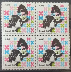 C 1157 Selo Centenario Helen Keller Congresso Cego Saude 1980 Quadra