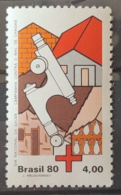 C 1159 Selo Campanha Contra o Mal de Chagas Saude 1980