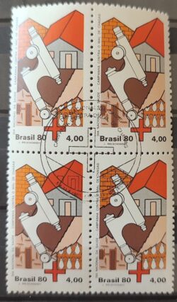 C 1159 Selo Campanha Contra o Mal de Chagas Saude 1980 Quadra CBC BSB